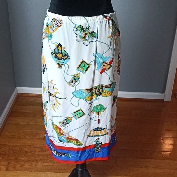 Vintage printed skirt sz 6 - Picture 5 of 6